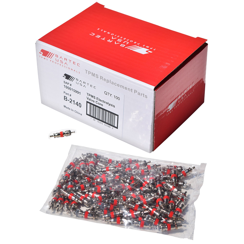 TPMS Electrolysis Nickel Plated Valve Cores Box of 100 TPMS Electrolysis Nickel Plated Valve Cores Box of 100