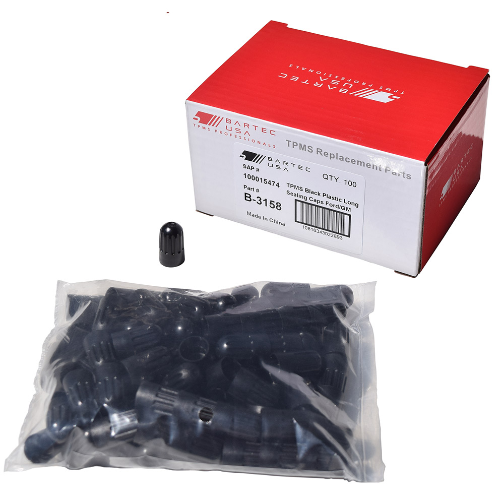 TPMS Black Plastic Long Valve Caps Ford/GM Box of 100 TPMS Black Plastic Long Valve Caps Ford/GM Box of 100