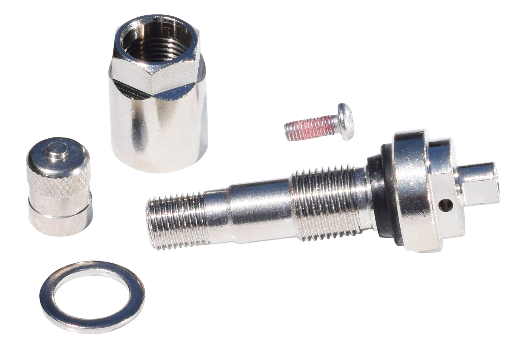 Box of 10, Chrome metal valve stem replacement for Schrader Snap-in GM, Ford, Chrysler and RITE-SENSOR® Box of 10, Chrome metal valve stem replacement for Schrader Snap-in GM, Ford, Chrysler and RITE-SENSOR®