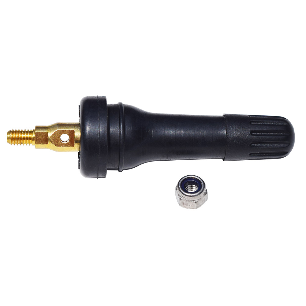 Box of 10 TPMS Service Kits - TPMS Snap-in stems for Lear sensor; w/locking hex nut, Hyundai Santa Fe Box of 10 TPMS Service Kits - TPMS Snap-in stems for Lear sensor; w/locking hex nut, Hyundai Santa Fe